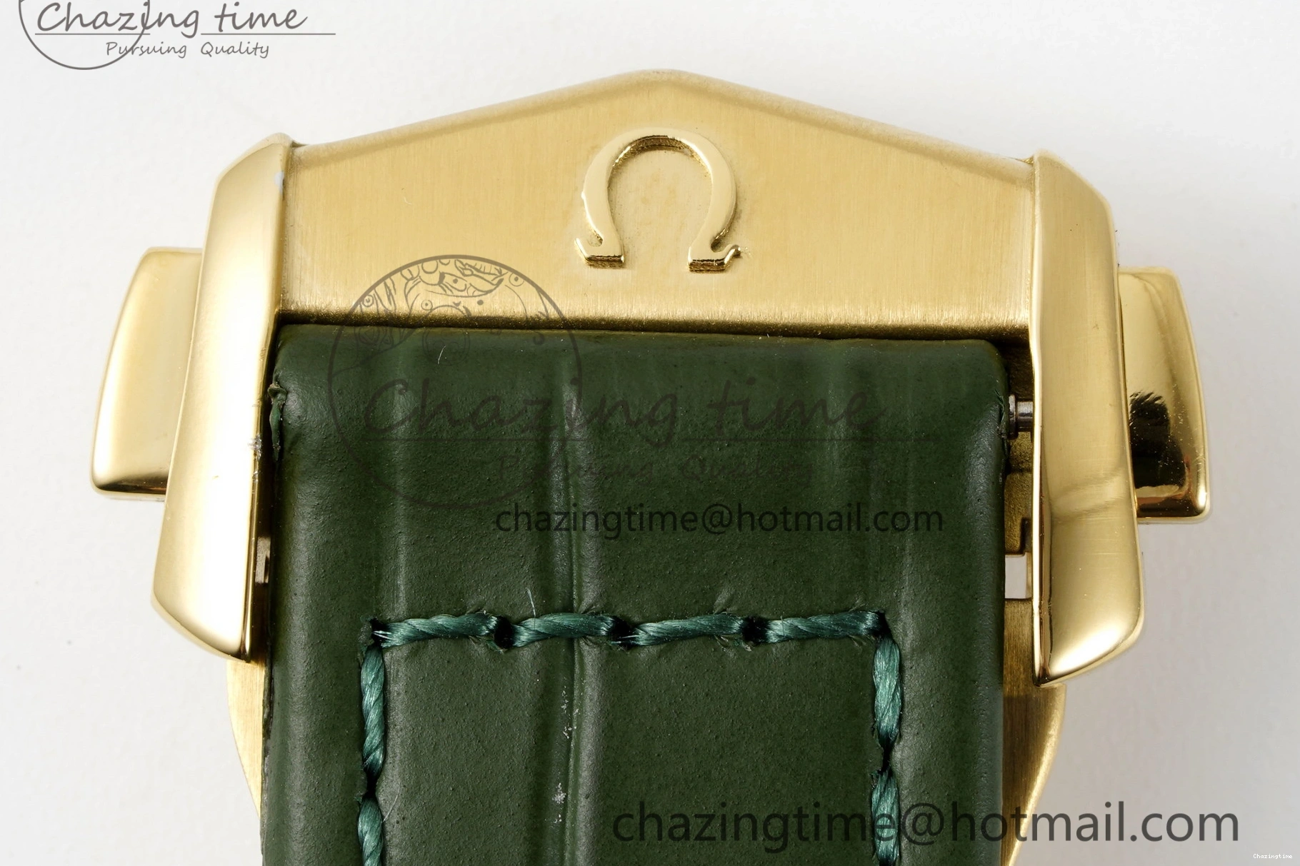 0512 Speedmaster Moonwatch in Moonshine Gold YG RMF Best Edition Green Dial on Green Leather Strap Manual Chrono EasyCare 7832